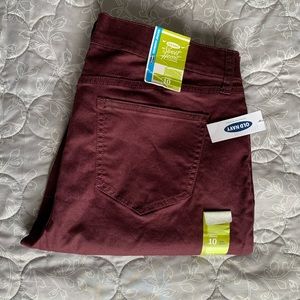 Old Navy Maroon Pants Size 10 NWT